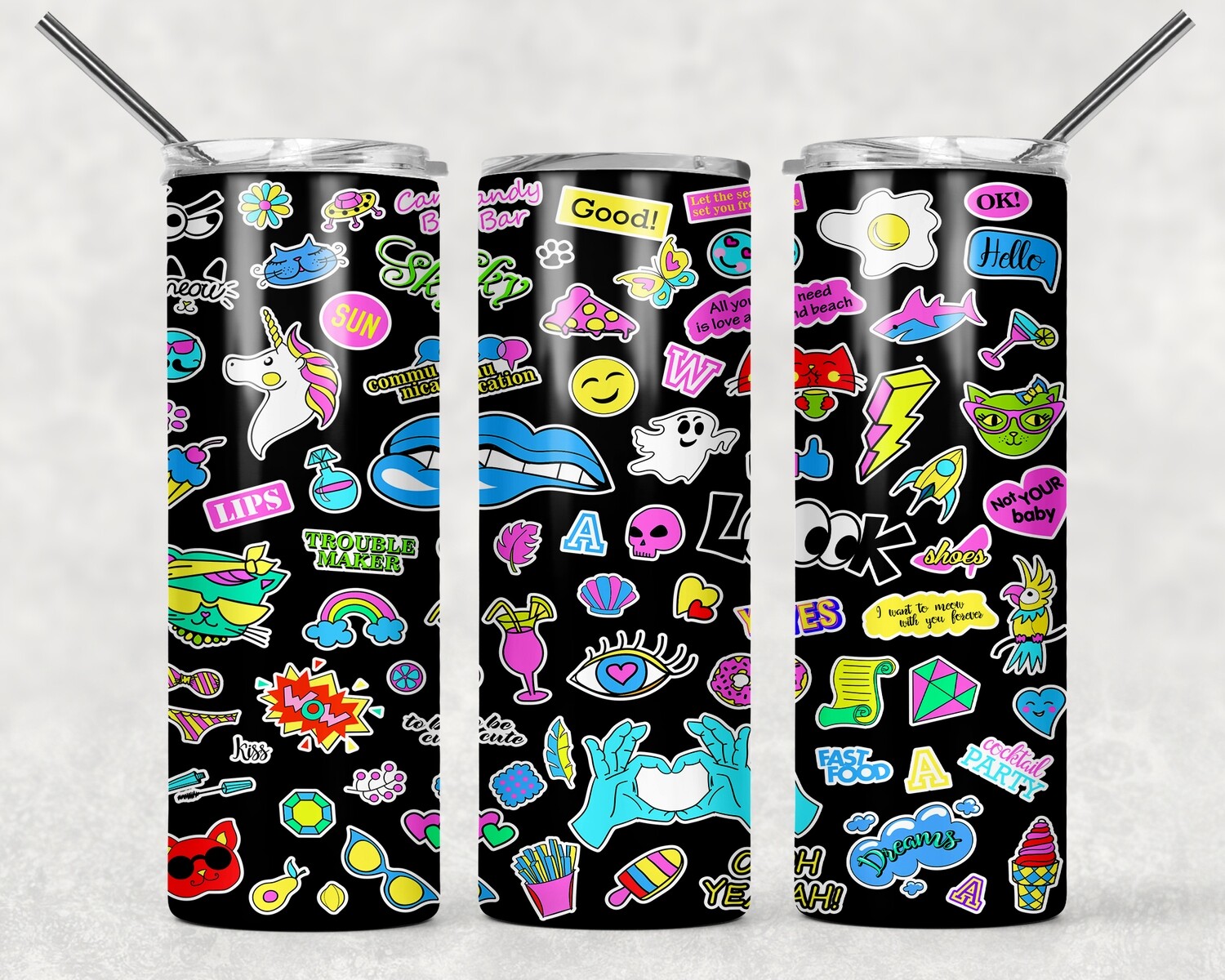 80&#39;s 90&#39;s Pop Culture Comic Tumbler