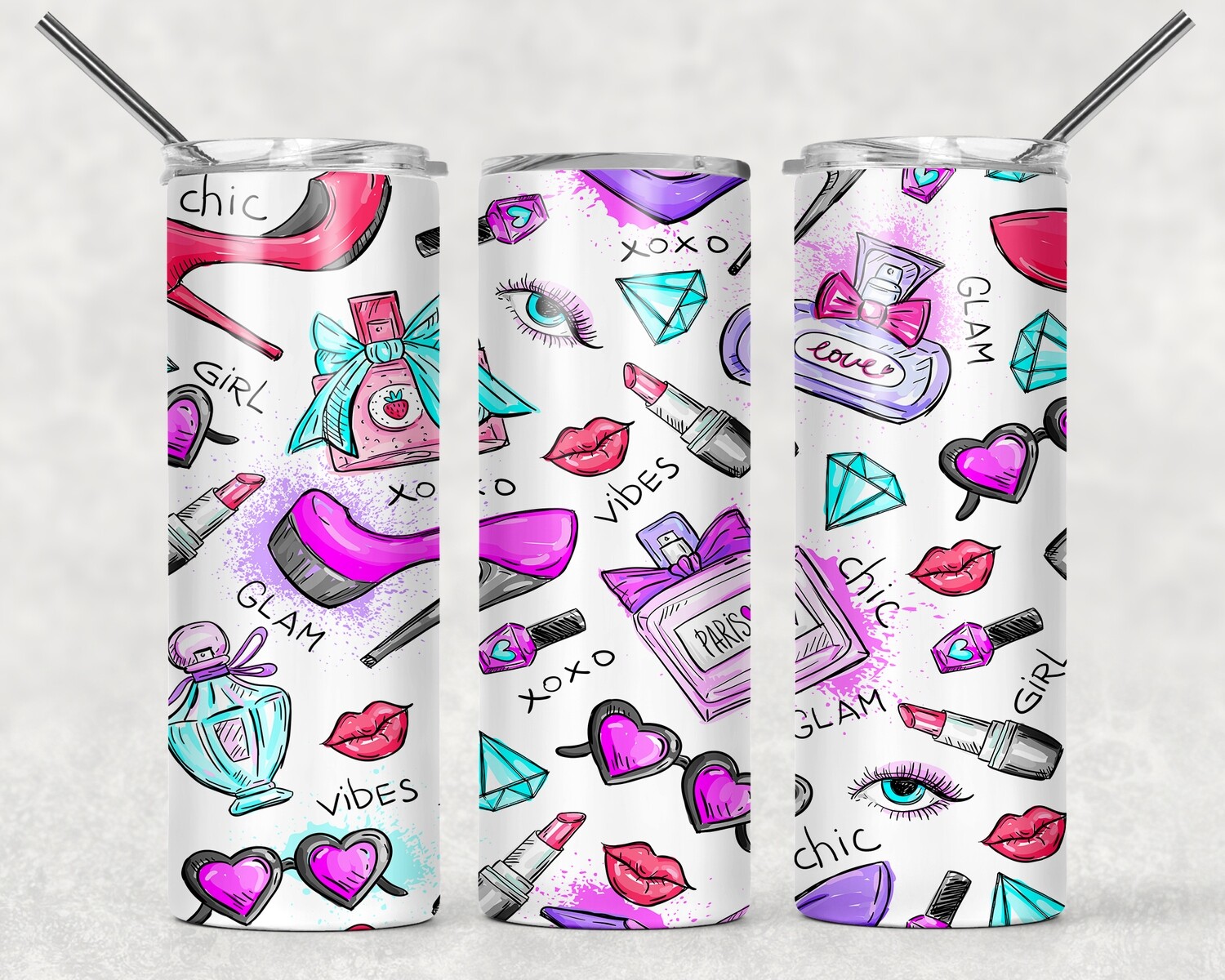 Make Up Glam Stiletto Shoes Tumbler