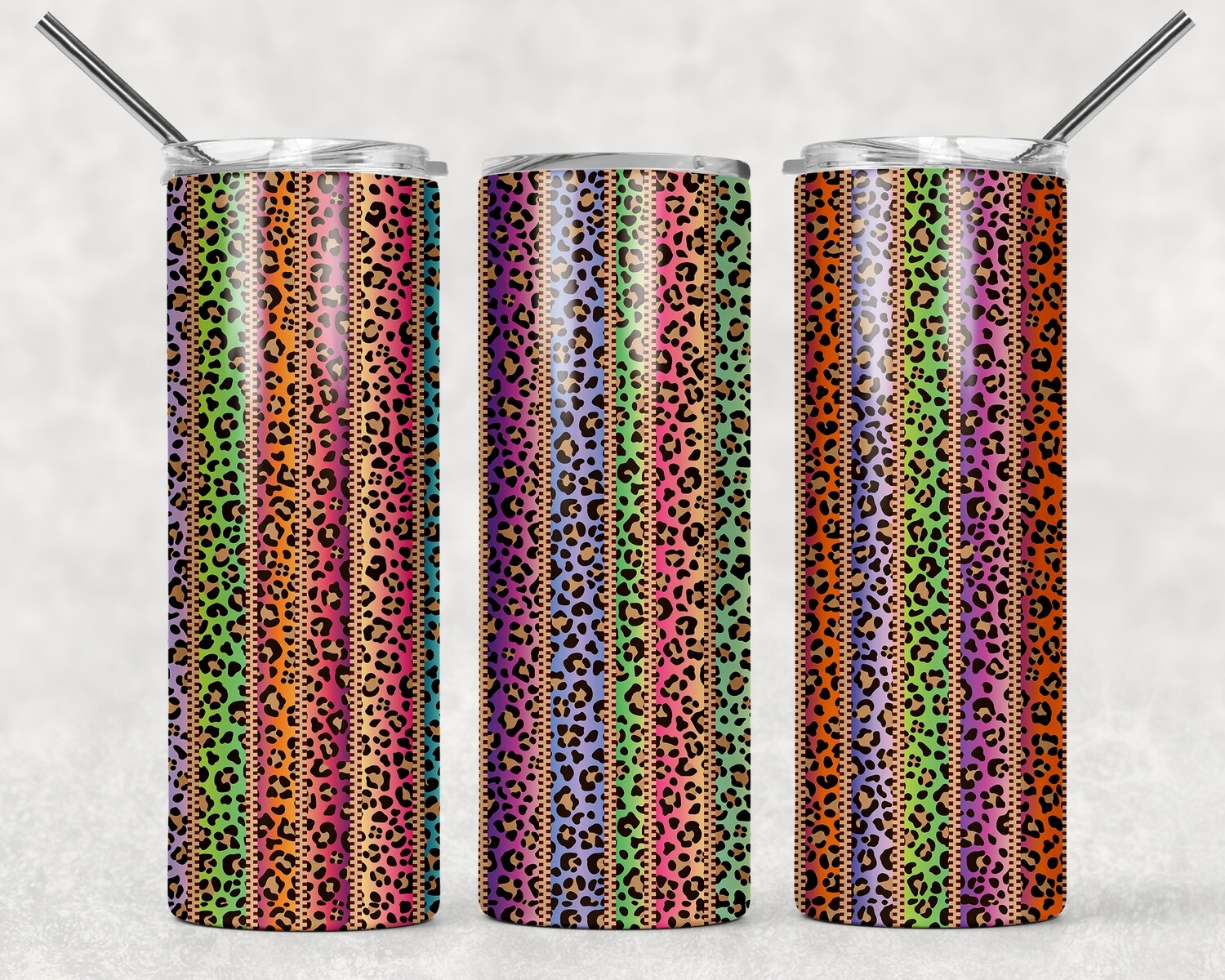 Bright Serape Cheetah Print Leopard Print Tumbler