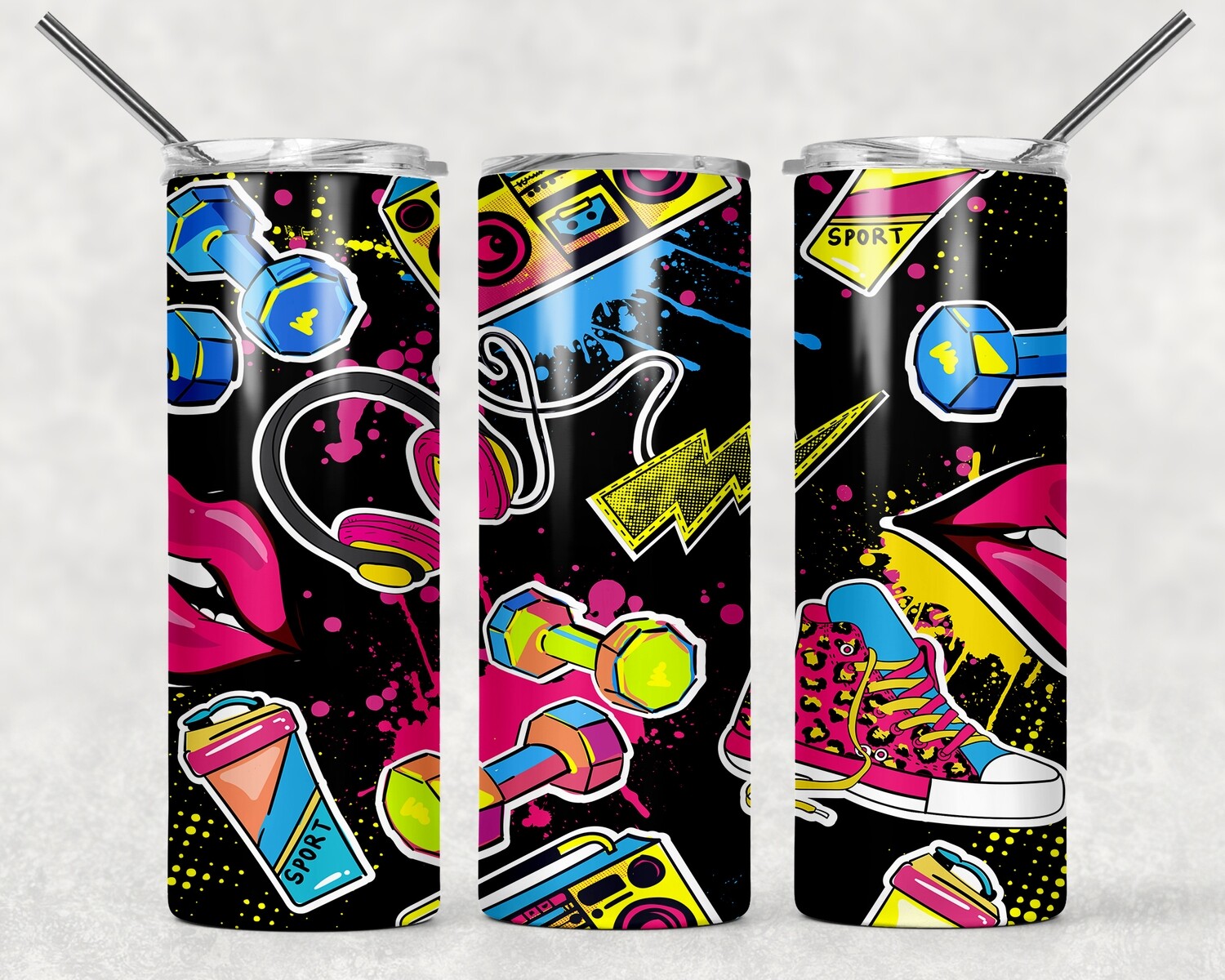 Dance Music 80&#39;s 90&#39;s Pop Culture Comic Tumbler
