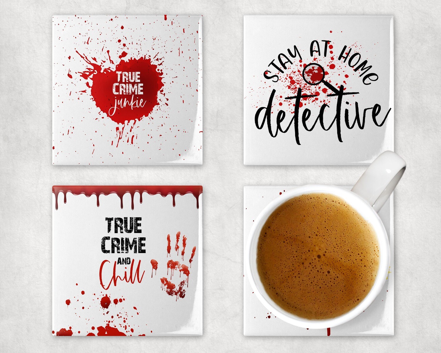 True Crime Mix And Match Coasters