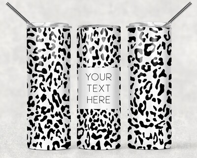 Cheetah Print Tumbler With Your Text