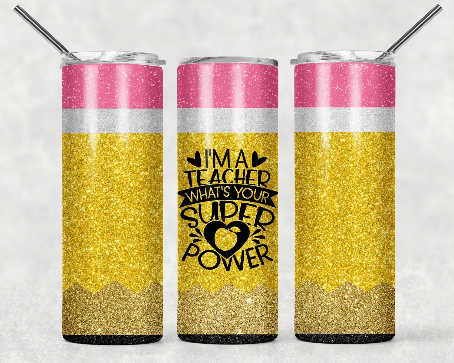 Pencil I&#39;m a Teacher What&#39;s Your Super Power Funny Tumbler