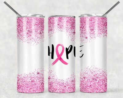 Breast Cancer Awareness Hope Ribbon Tumbler
