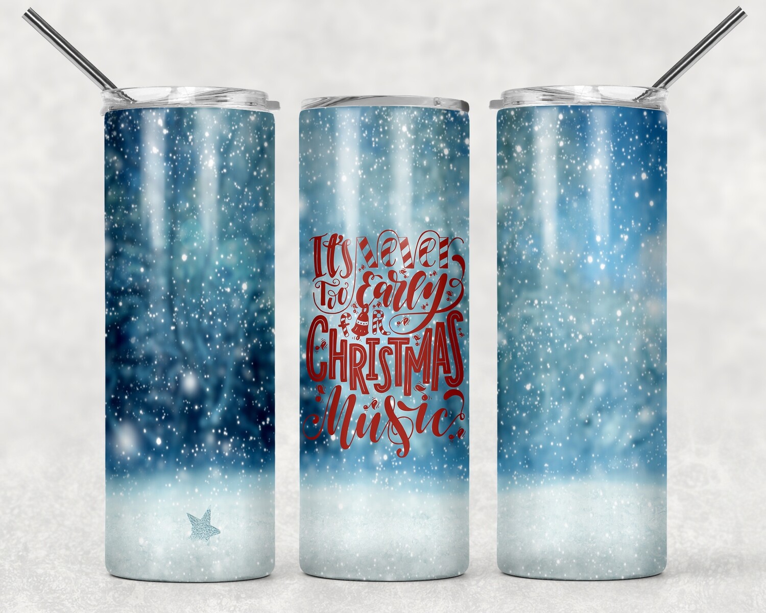Christmas Quote Snow Music Tumbler