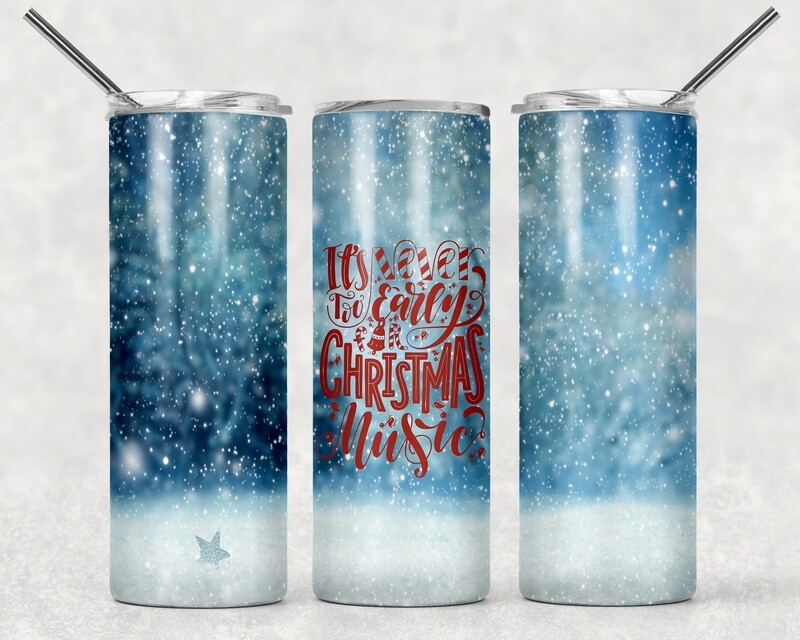 Christmas Quote Snow Music Tumbler
