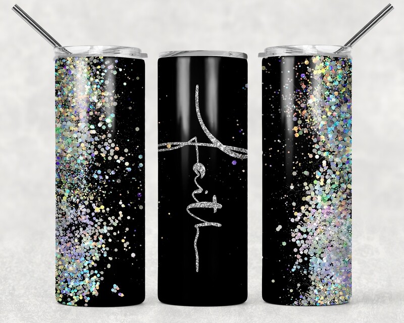 Faith Jesus Glitter Tumbler