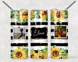 Photo Polaroid Sunflower Tumbler With Your Text