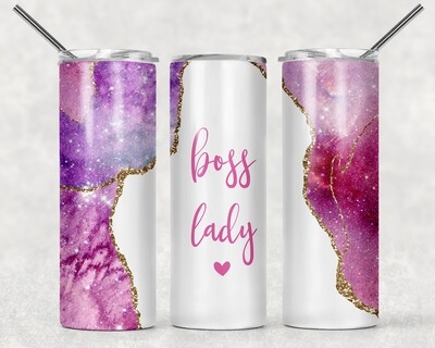 Boss Lady - Girl Boss Agate Galaxy Tumbler