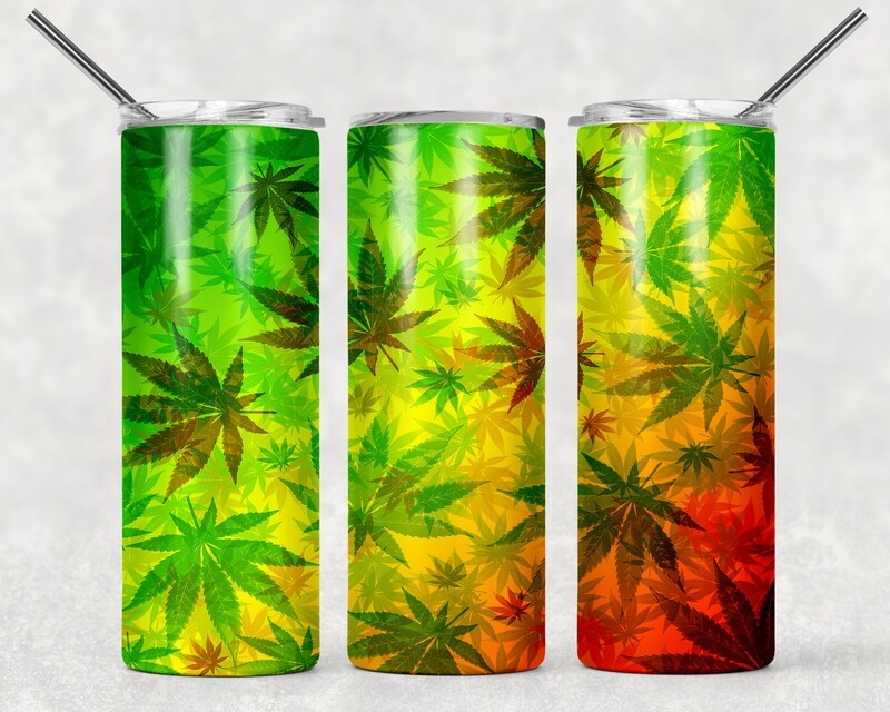 Marijuana Weed Hippie Tumbler