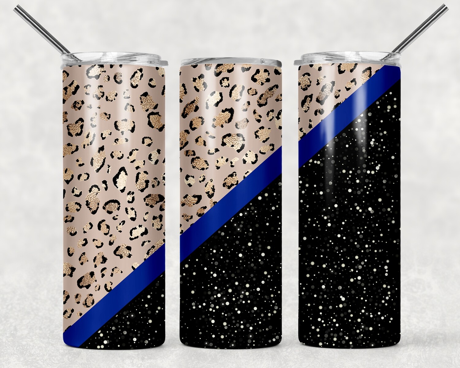 Cheetah Print Leopard Print Gold Tumbler