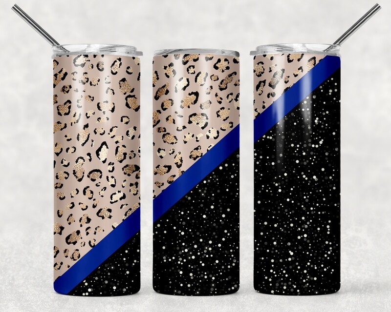 Cheetah Print Leopard Print Gold Tumbler