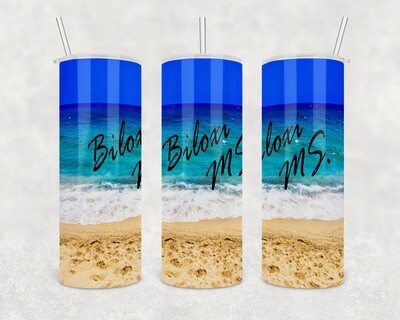 Biloxi MS. Beach Ocean Sand Tumbler