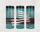 Distressed American Flag Tumbler