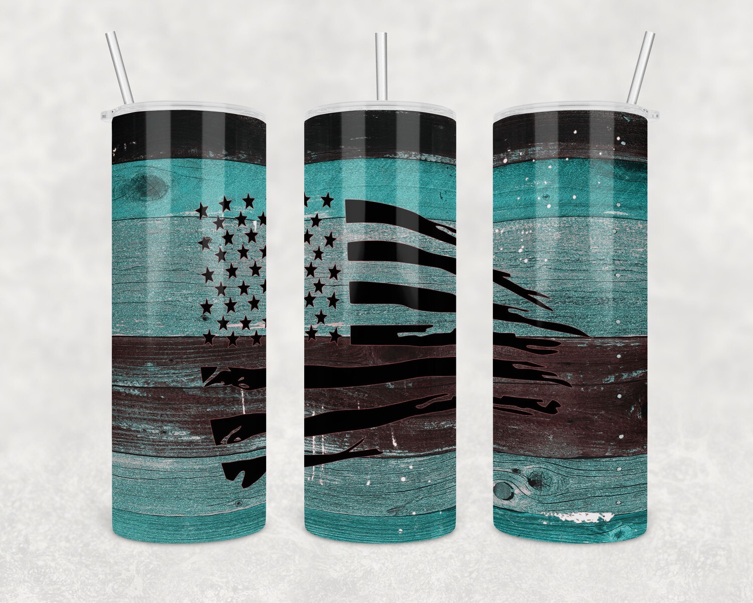 Distressed American Flag Tumbler