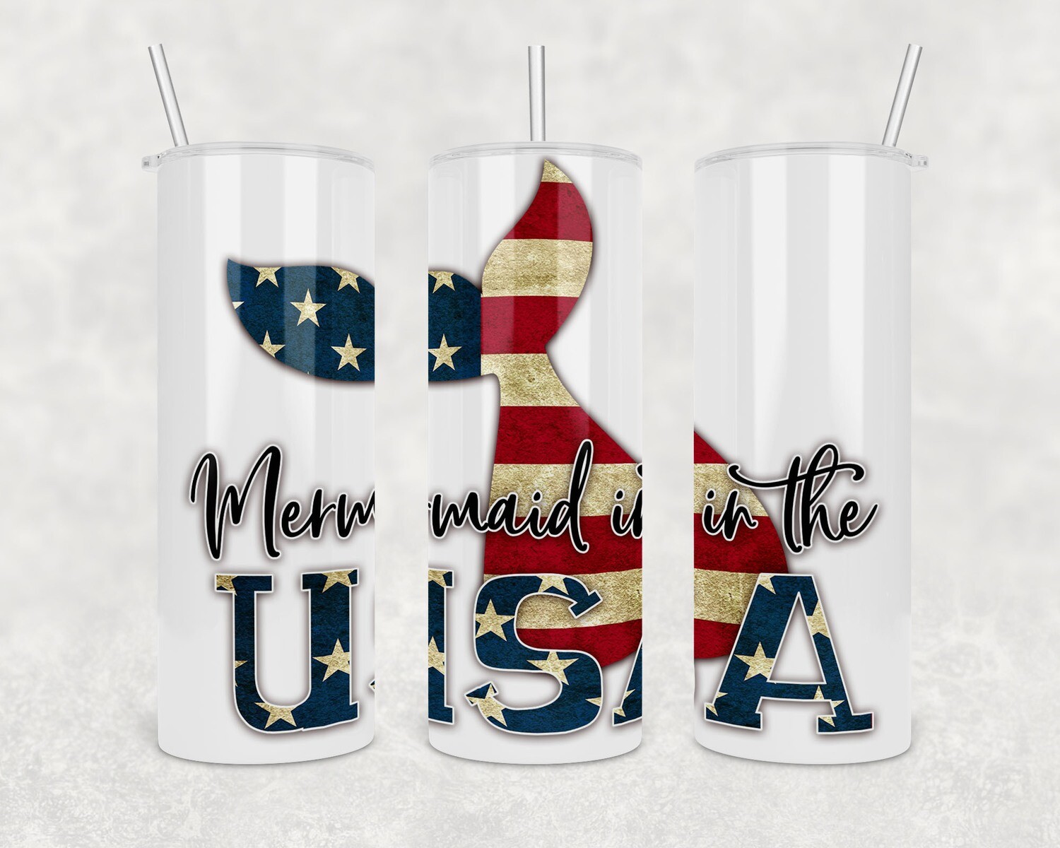 Mermaid In The USA Tumbler