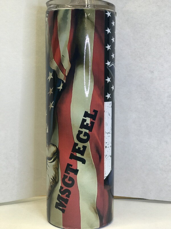 Air Force Veterans USA Flag Tumbler