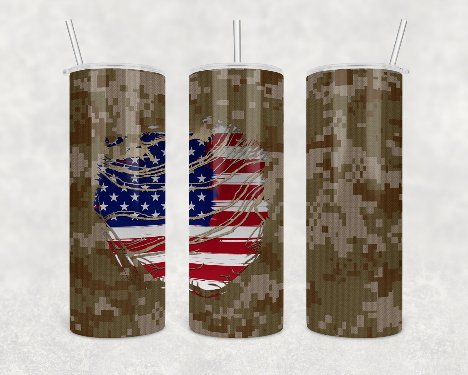 Camo Desert USA Tumbler With Your Text