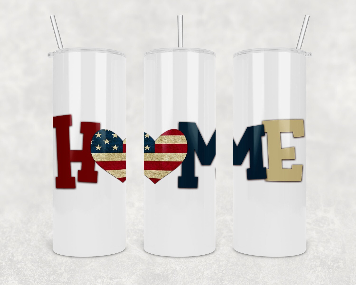 Home Patriotic Heart Tumbler