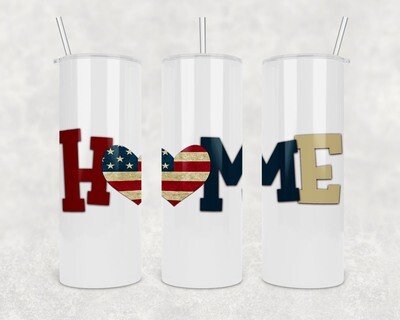 Home Patriotic Heart Tumbler