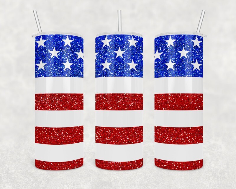 USA Flag Patriotic Tumbler