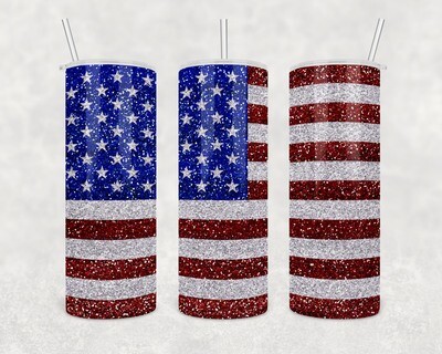 USA Flag Patriotic Tumbler