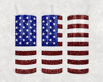 USA Flag Patriotic Tumbler