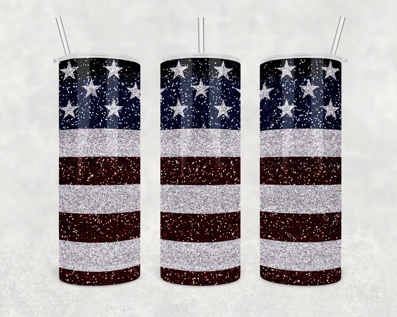 USA Flag Patriotic Tumbler