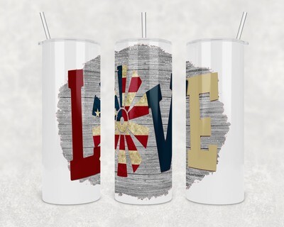 Love With Patriotic Windmill Tumbler