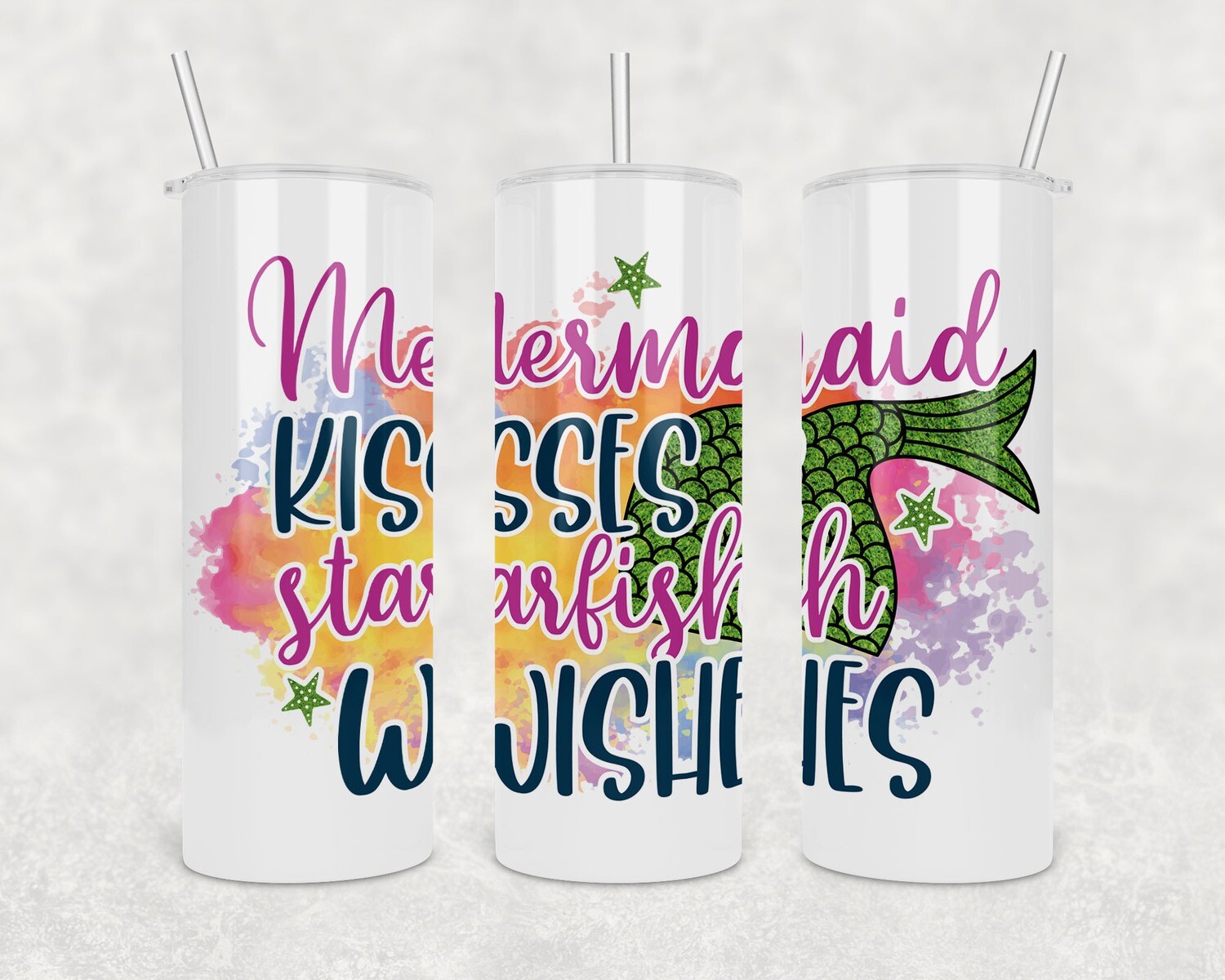Mermaid Kisses Starfish Wishes Tumbler