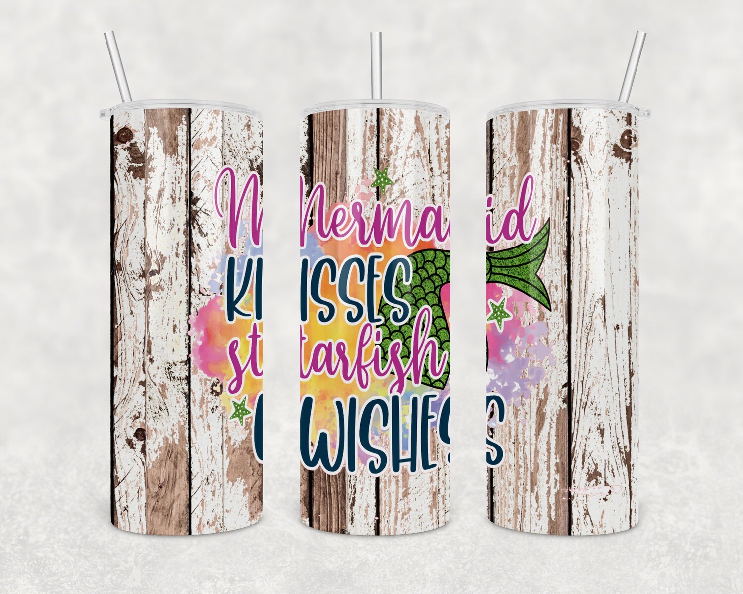 Mermaid Kisses Starfish Wishes Tumbler