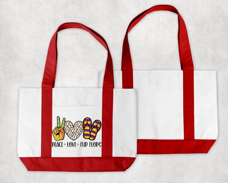 Peace Love Flip Flops Tote Bag