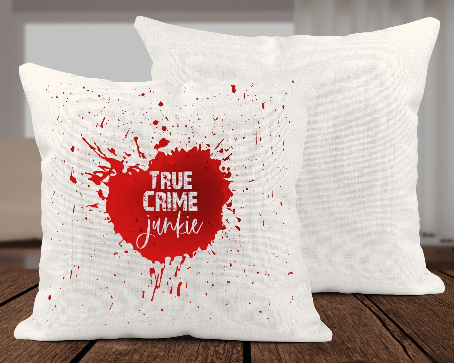 True Crime Junkie Pillow Cover