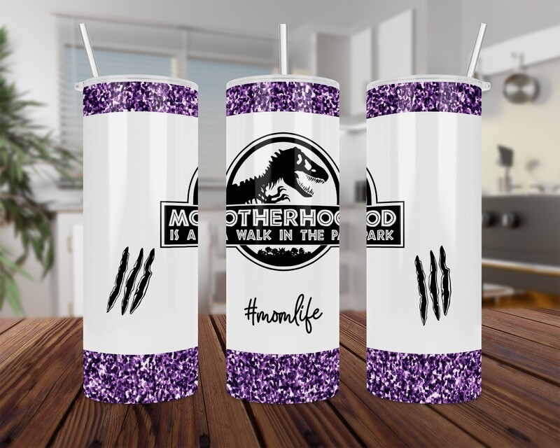 Jurassic Mom Purple Tumbler