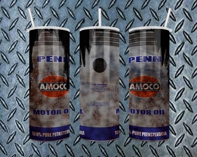 Amoco Motor Oil Grunge Tumbler