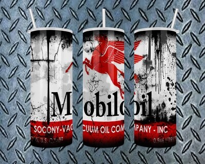 Mobil Oil Grunge Tumbler