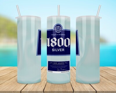 1800 Silver Tequila Drink Tumbler