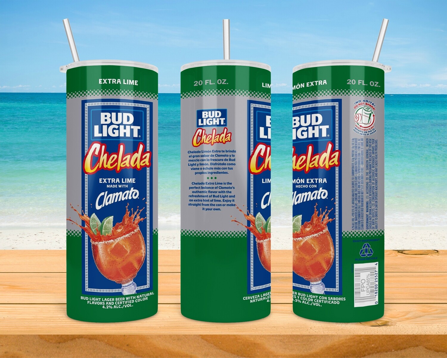 Bud Light Chelada Lime Beer Tumbler