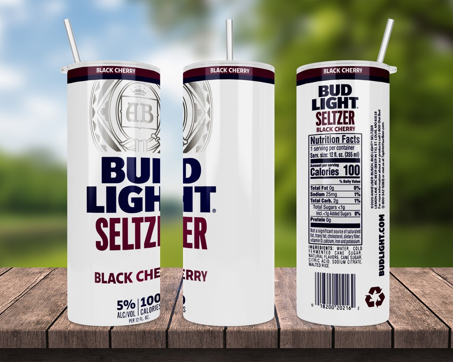 Bud Light Seltzer Black Cherry Beer Tumbler