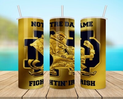 Notre Dame Fighting Irish Football Tumbler