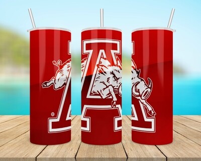 Arkansas Razorbacks Football Tumbler