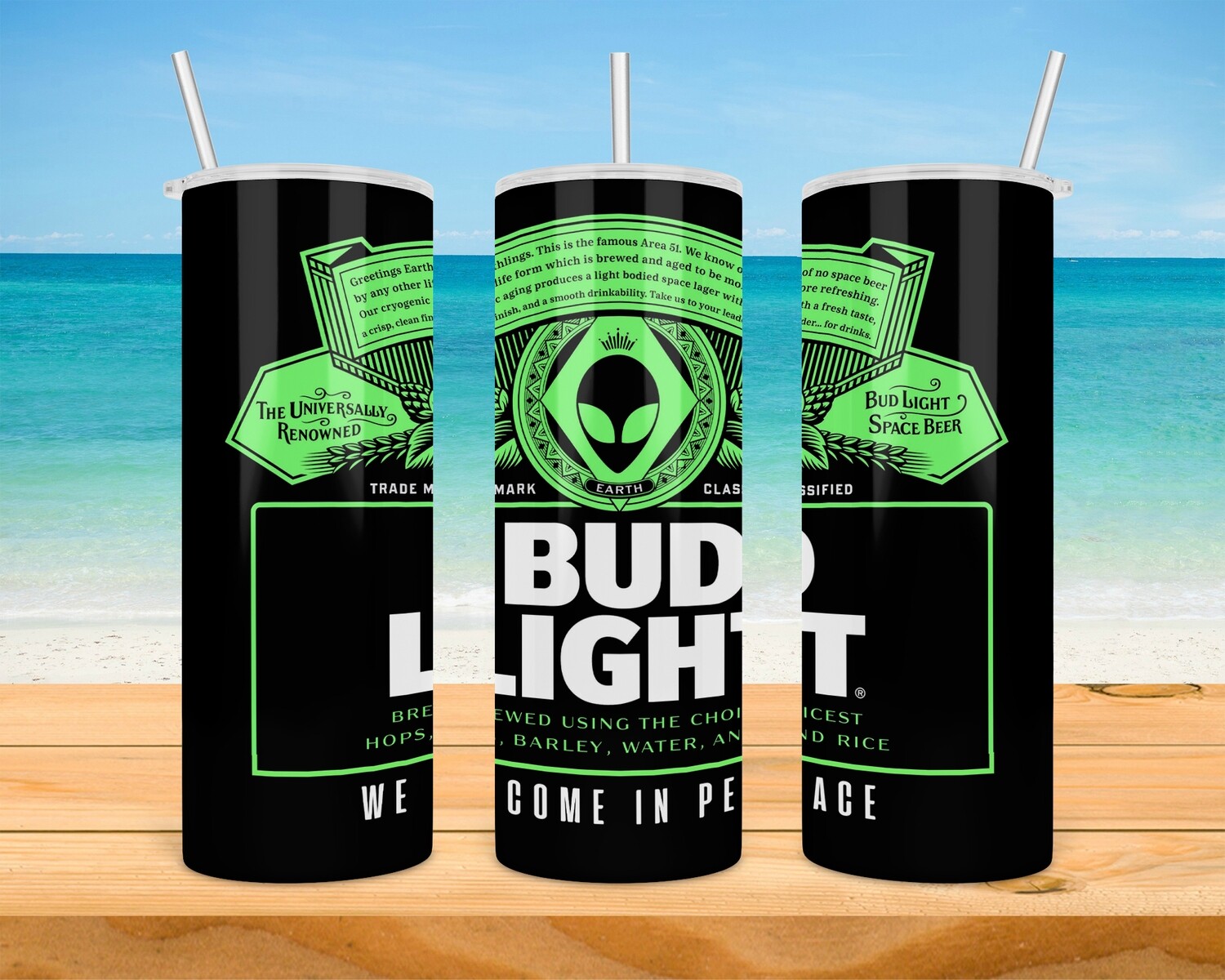 Bud Light Alien Beer Tumbler