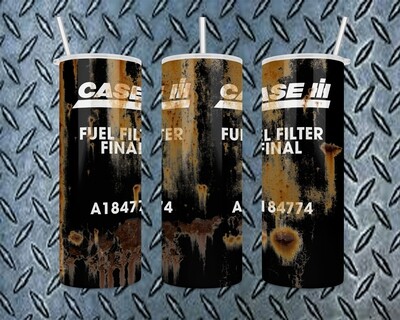 Case Fuel Filter Grunge Oil Tumbler
