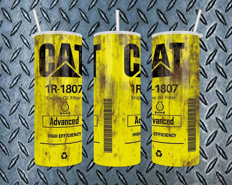 CAT 1807 Oil Filter Dirty Tumbler