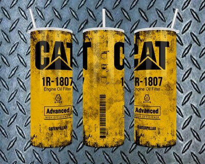 CAT 1807 Oil Filter Grunge Tumbler