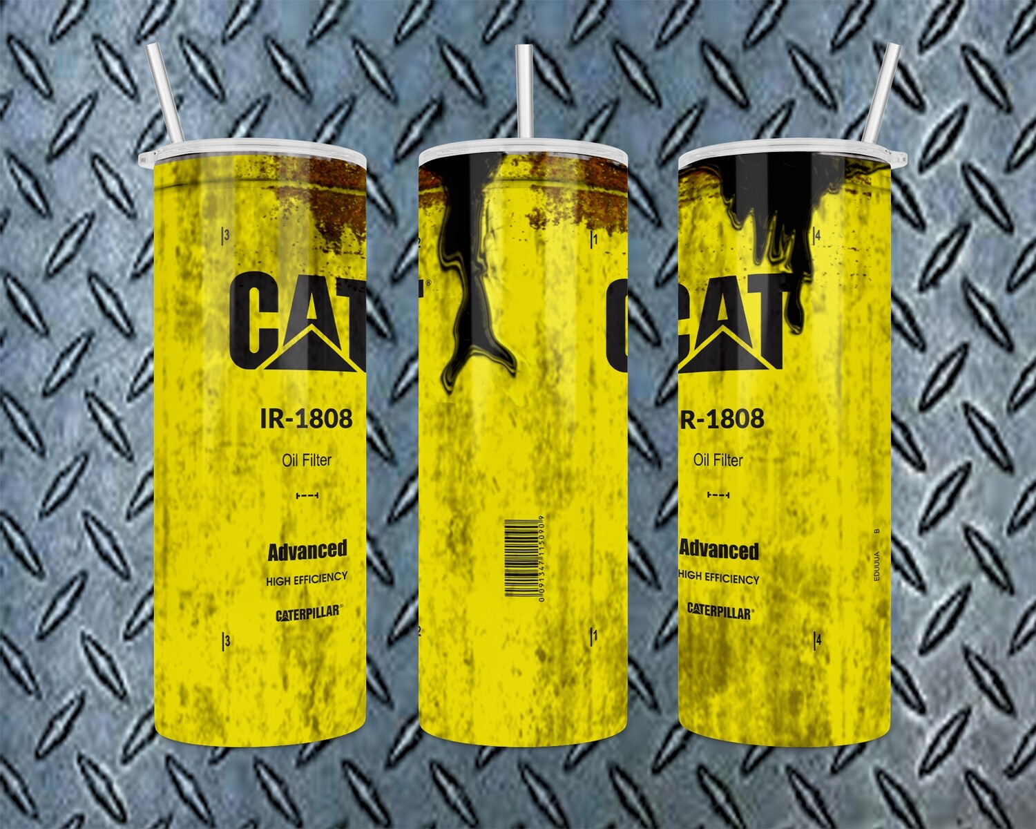 CAT 1808 Oil Filter Grunge Tumbler