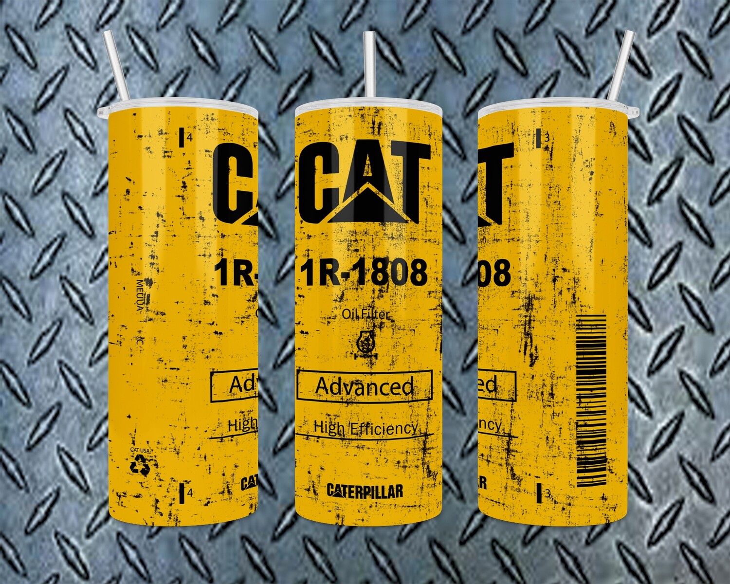 CAT 1808 Oil Filter Grunge Tumbler