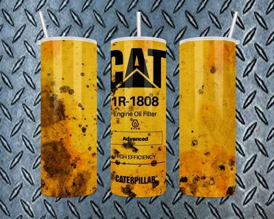 CAT 1808 Oil Filter Dirty Tumbler