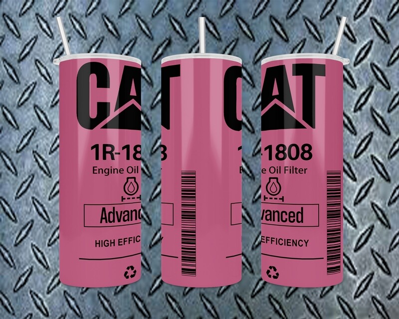 CAT 1808 Pink Oil Filter Tumbler