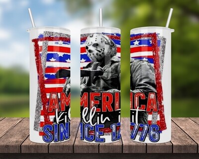 America Killin It Since 1776 Halloween Tumbler